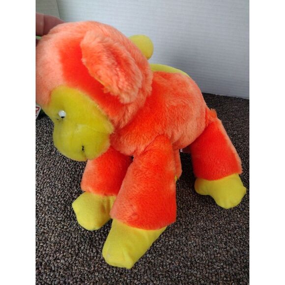 2- Dole Bananimals Orange Banachimp Plush & Green Tucan Vintage 80s Stuffed Toy - Picture 9 of 14